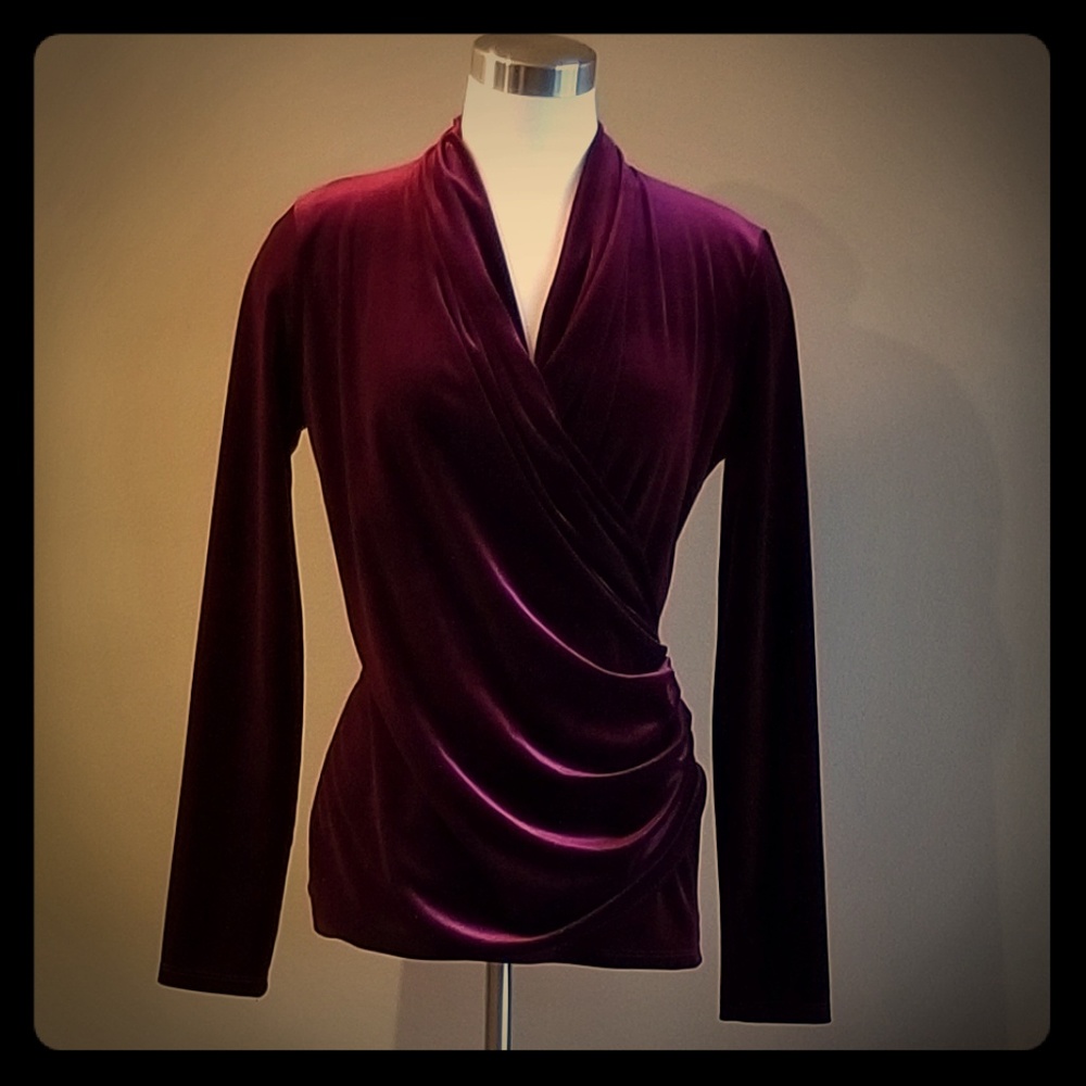 VELVET WINE BLOUSE